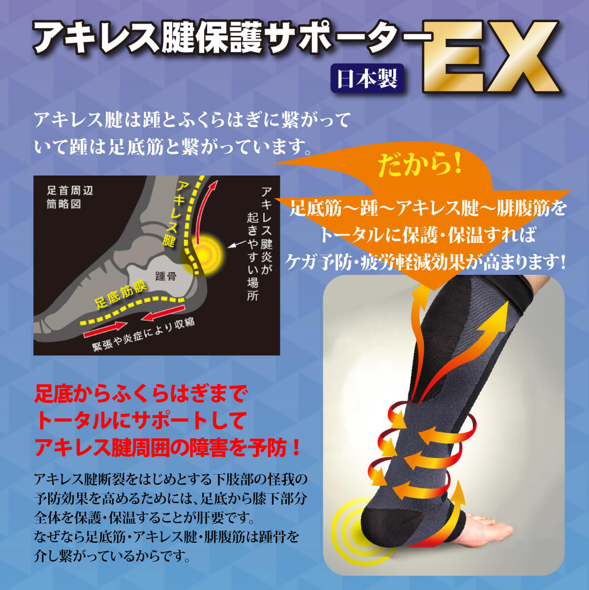 アキレス腱 保護サポーターEX